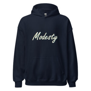 Modesty Branded Unisex Hoodie – Navy/Black