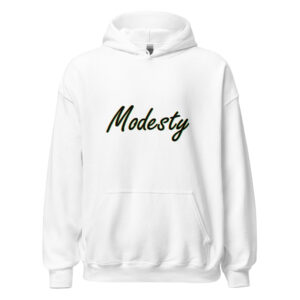 Modesty Branded Unisex Hoodie - White