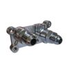 Ford Duratec Remote Oil Filter Plate with dual AN10 connections and billet aluminium construction